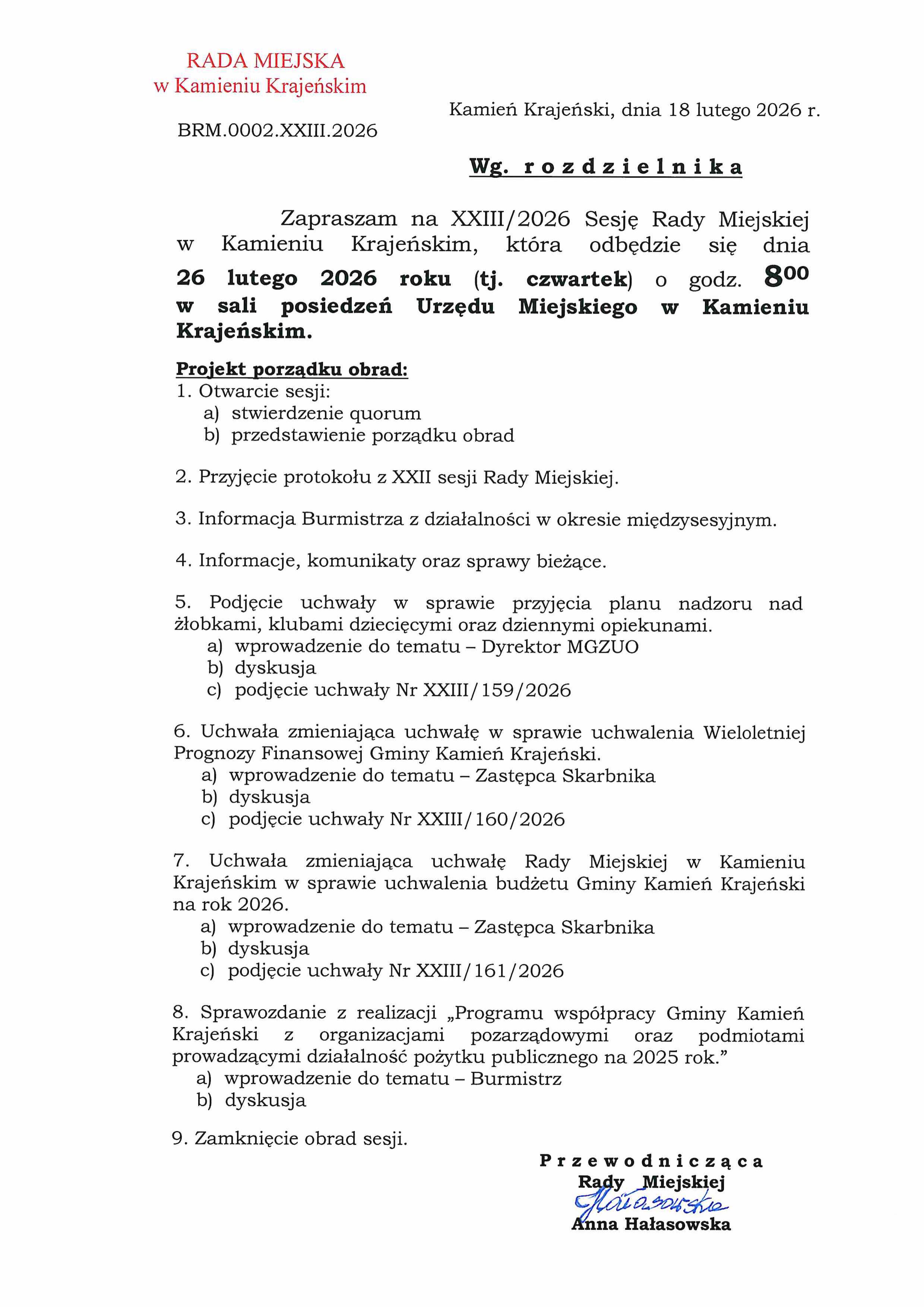 Zaproszenie na XXIII sesj─Ö Rady Miejskiej w Kamieniu Kraje┼äskim-obrazy-0.jpg