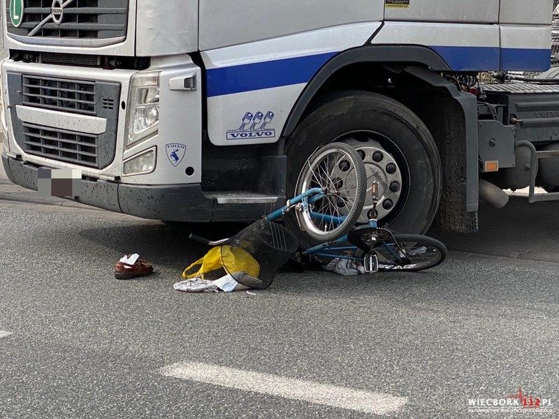 Potrącenie rowerzysty w Sępólnie Krajeńskim [FOTO]