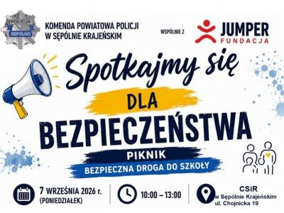 Sępoleńska policja zaprasza na piknik profilaktyczny pn. "Bezpieczna droga do szkoły” [FOTO]