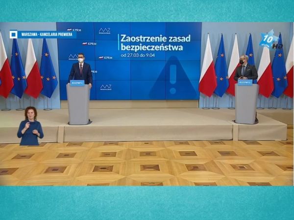 Rząd ogłosił kolejne restrykcje sanitarne - konferencja prasowa premiera Mateusza Morawieckiego i ministra zdrowia Adama Niedzielskiego [WIDEO]