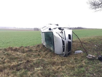 Trzy osoby poszkodowane w wyniku wypadku na krajowej 25 na trasie Obkas - Zamarte (FOTO/WIDEO)