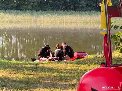 Tragedia na jeziorze w Radzimiu. Nie żyje 31-letni mężczyzna [FOTO]