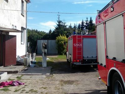 Pożar mieszkania w budynku wielorodzinnym w Sitnie (FOTO)