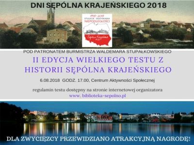 II Edycja Wielkiego Testu z historii Sępólna Krajeńskiego