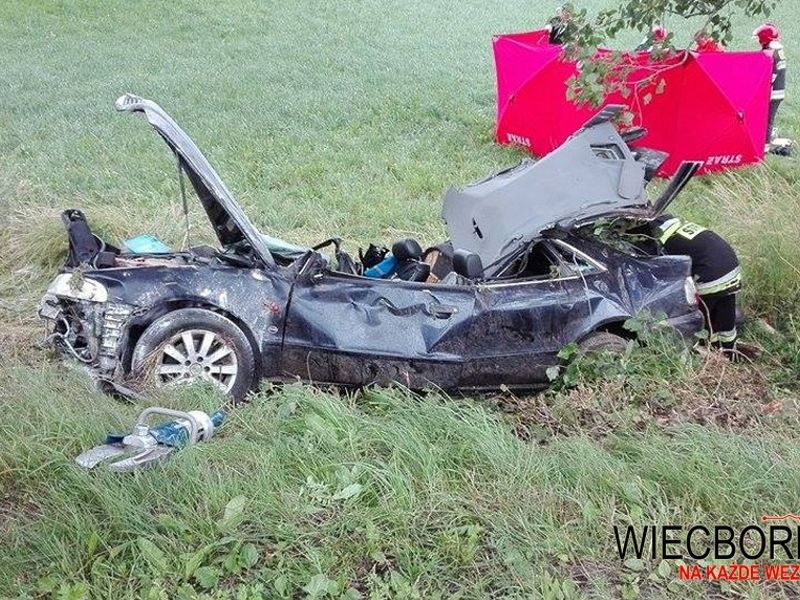 Poważny wypadek na DW241 w stronę Sępólna (FOTO)