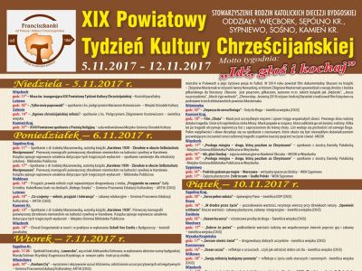 XIX Powiatowy Tydzień Kultury Chrześcijańskiej